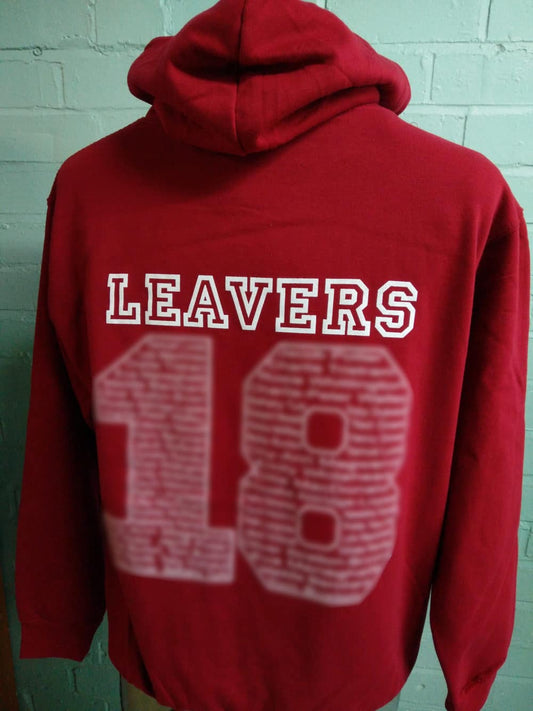 Bentley Primary Red Leavers Hoodies 2018