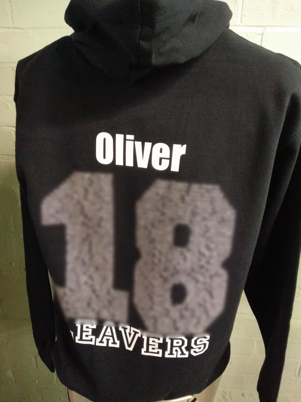 Black Bespoke Printed Leavers Hoodies 2018
