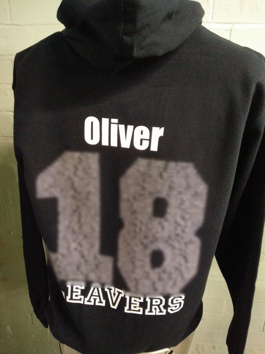 Black Bespoke Printed Leavers Hoodies 2018