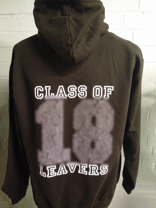 Black Leavers Hoodies Printed Class of 2018 2