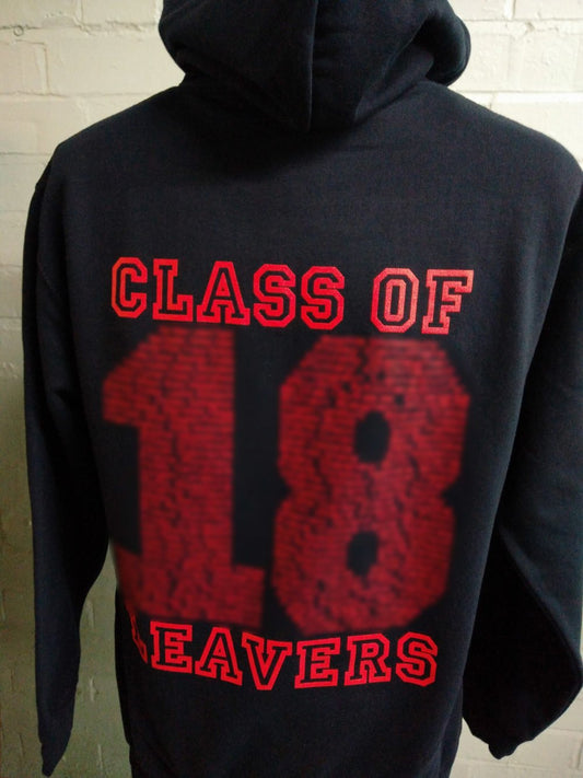 Black and Red Leavers Hoodies 2018 Set 1