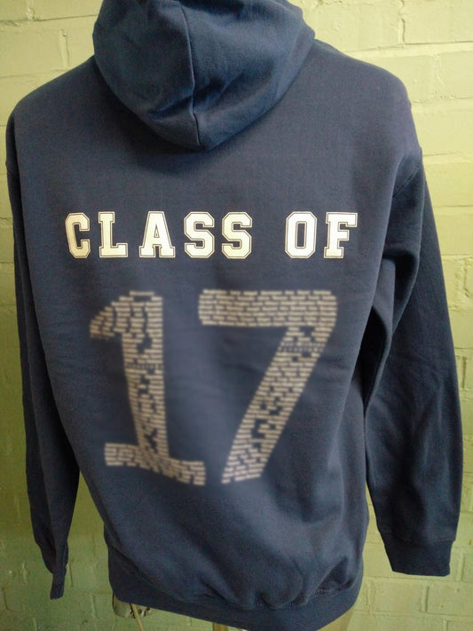 Blue Class of 2017 Leavers Hoodies
