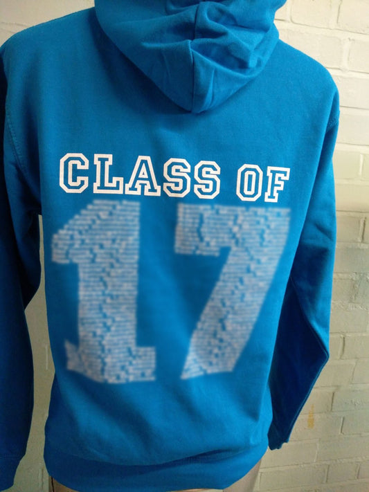 Bright Blue Leavers Hoodies 2017