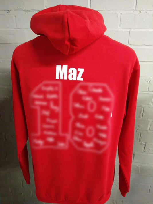 Bright Red Leavers Hoodies Class of 2018