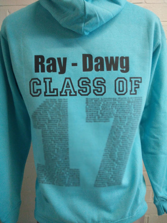 Bright Turquoise Leavers Hoodies 2017
