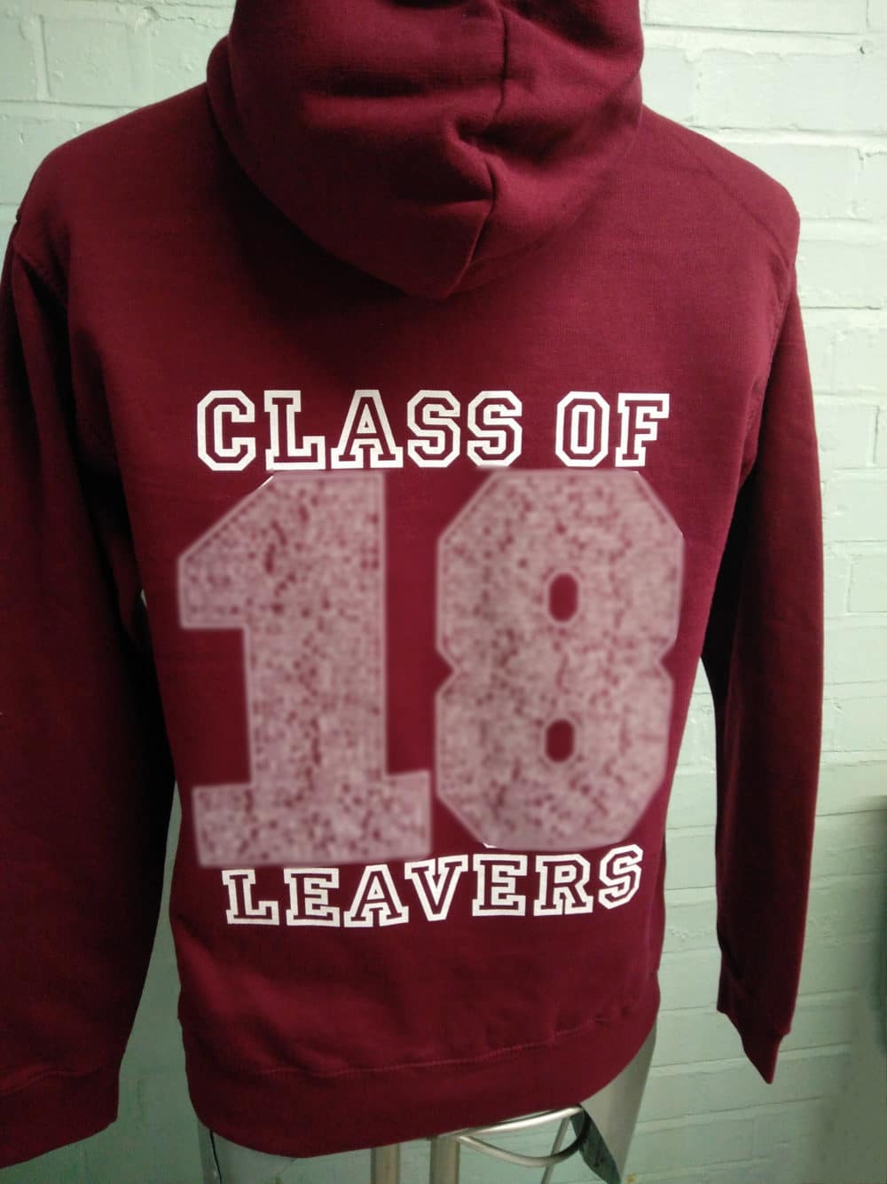 Burgundy Class of 2018 Leavers Hoodies Leicestershire