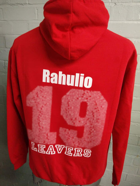 Chesham Grammar School Leavers Hoodies 2019 in Red 3