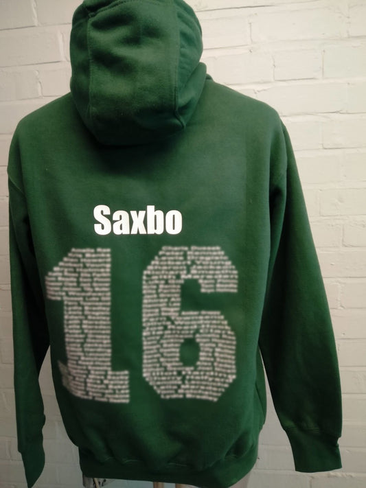 Custom Names Leavers Hoodies in Green 2016