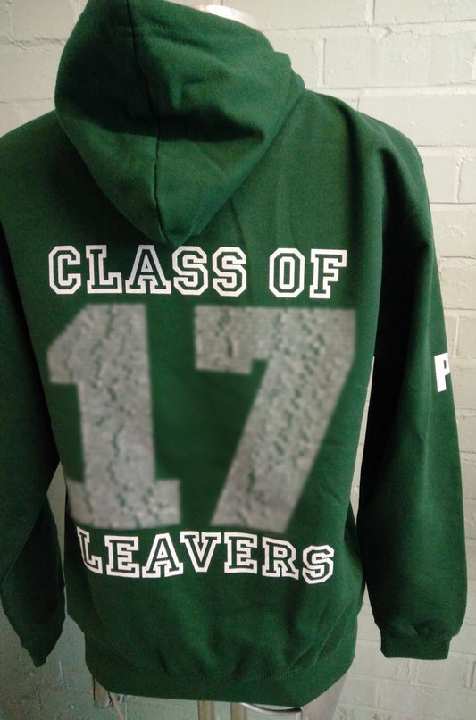 Green Leavers Hoodies 2017 with Red Hood