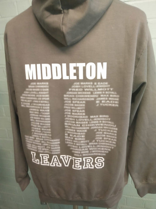 Grey 2016 Class Names Leavers Hoodies