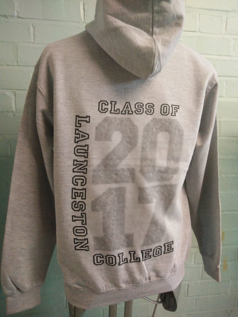 Grey Marl Custom Names Leavers Hoodies 2017