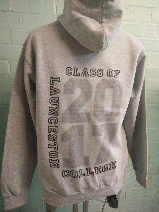 Grey Marl Custom Names Leavers Hoodies 2017