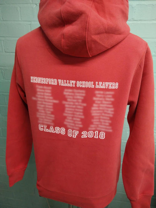 HVH Orange Duo Leavers Hoodies Custom Printed Class of 2018 1