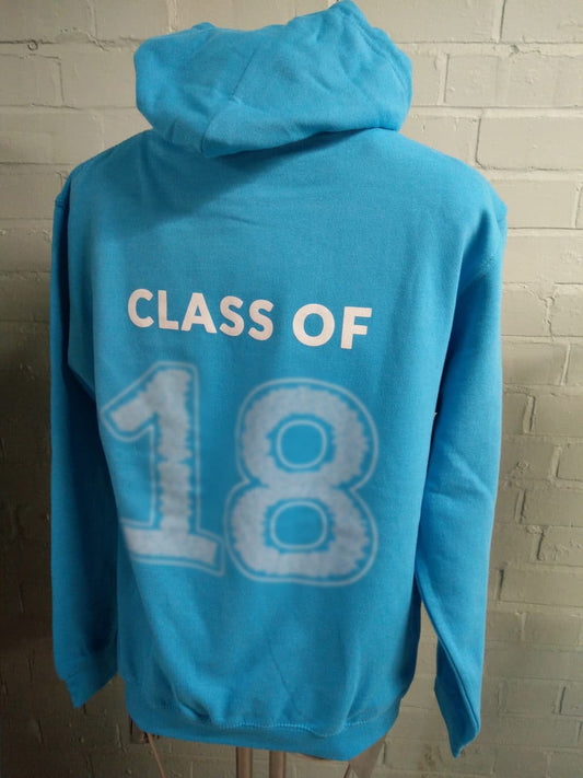 Light Blue Leavers Hoodies Class of 2018