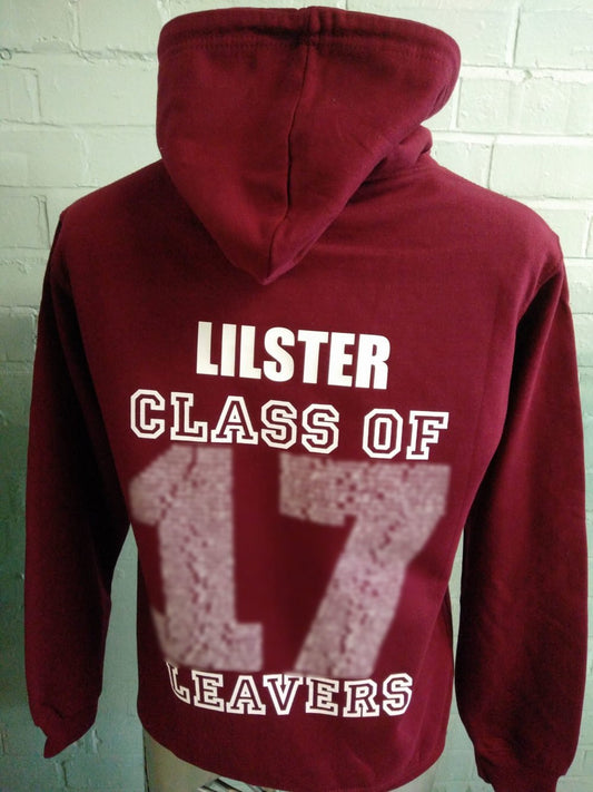 Preswood Junior Burgundy Leavers Hoodies 2017