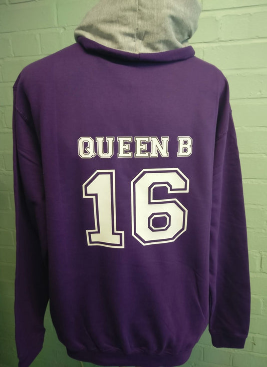 Purple 2 Colour Leavers Hoodies