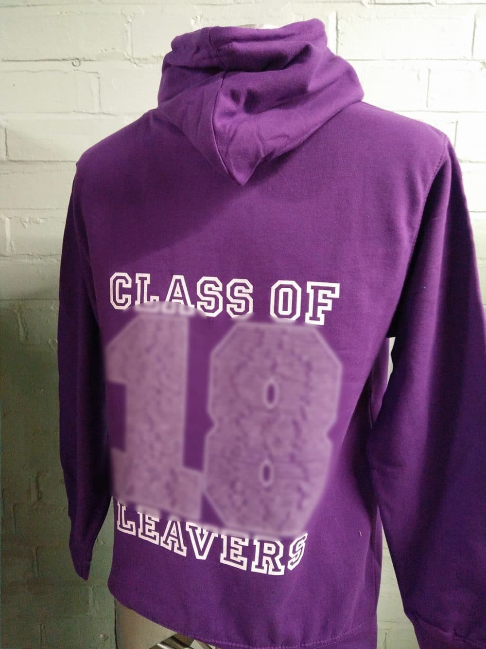 Purple Printed Leavers Hoodies Class of 2018 2