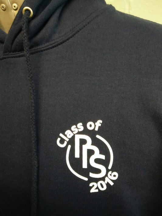 RRS Class of 2016 Black Leavers Logo Print Hoodie