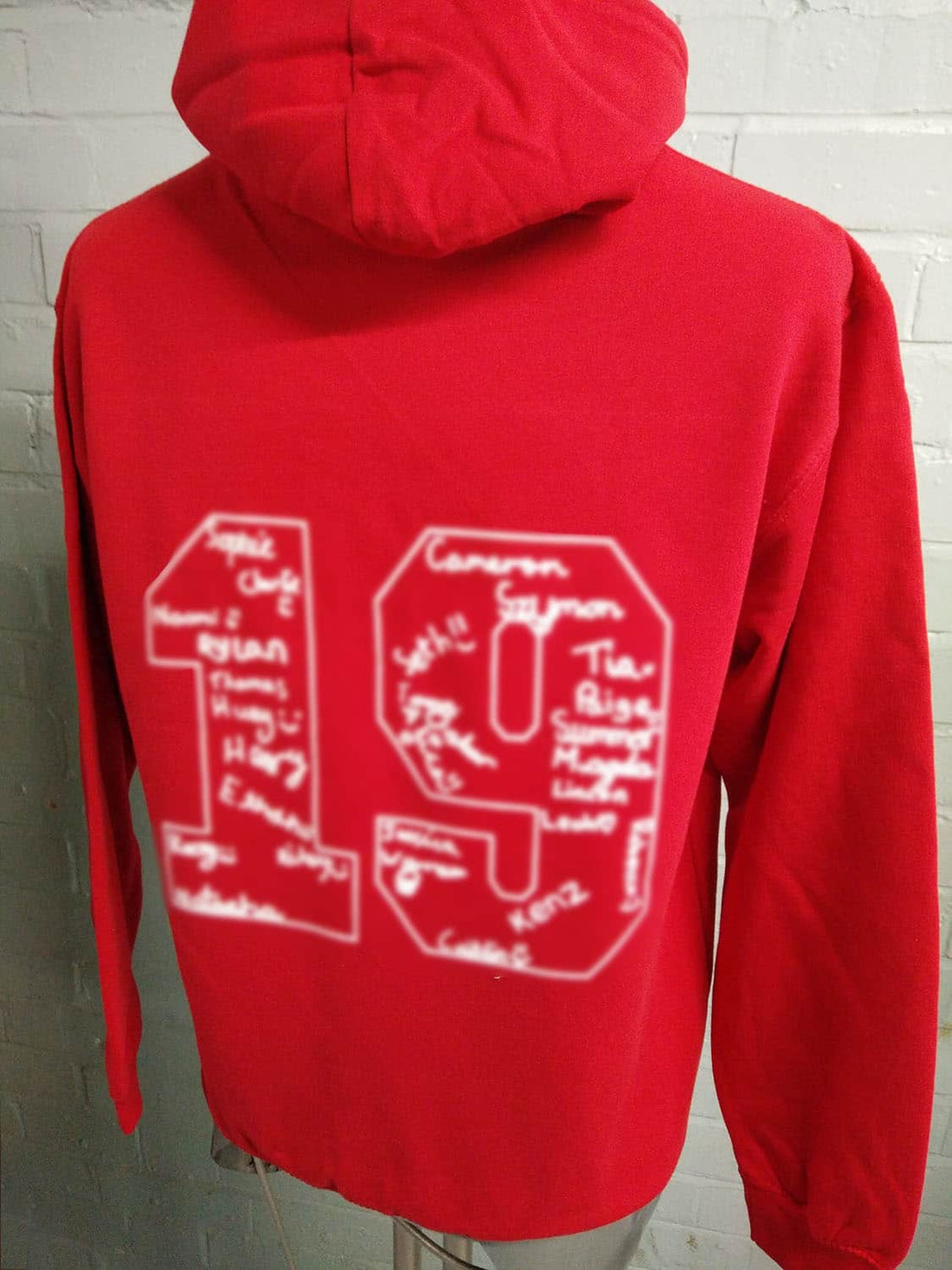 Red Autograph Custom Leavers Hoodies Class of 2019 Great Idea 2