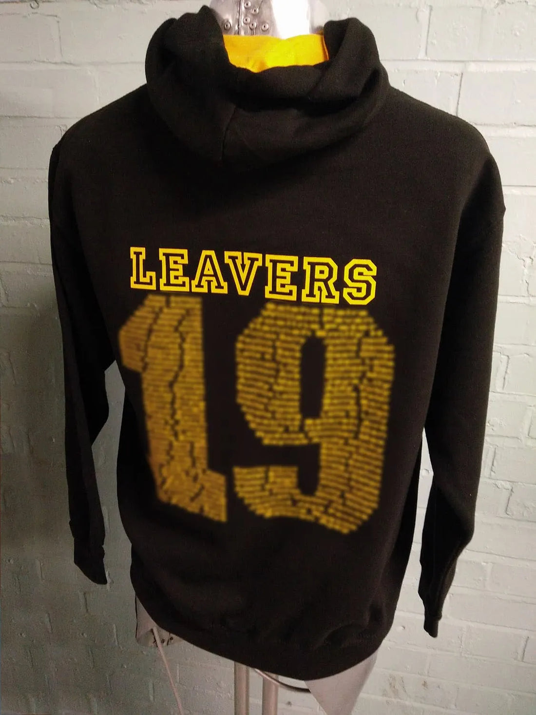 St Peters School Duo Colour Leavers 2019 Hoodies in Black and Yellow 2