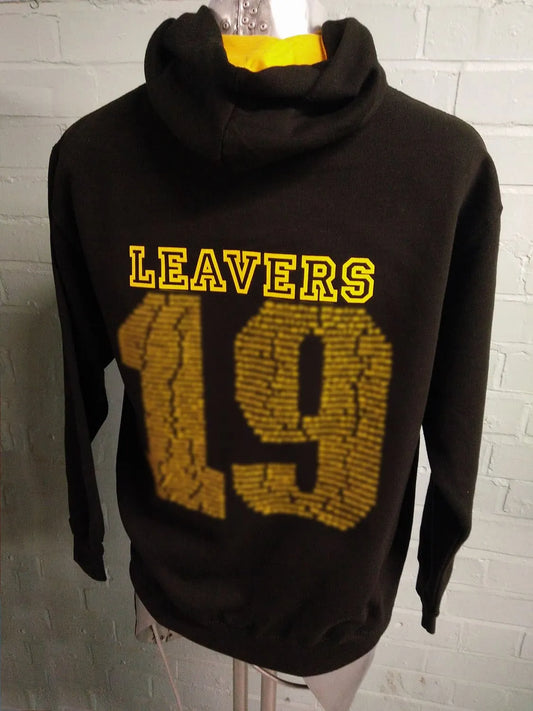 St Peters School Duo Colour Leavers 2019 Hoodies in Black and Yellow 2