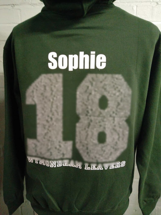 WH Class of 2018 Leavers Hoodies in Khaki Green
