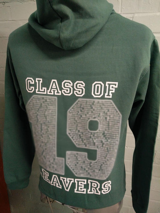 Wirrel GS Class of 2019 Green Leavers Hoodies 2