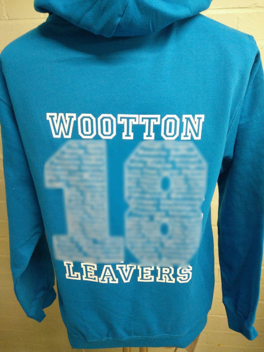Wootton Primary School Leavers Hoodies in Blue Class of 201