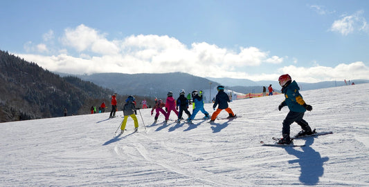 Children having a ski lesson