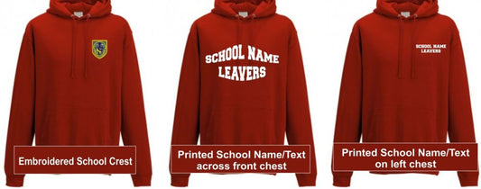 personalised school leavers hoodies