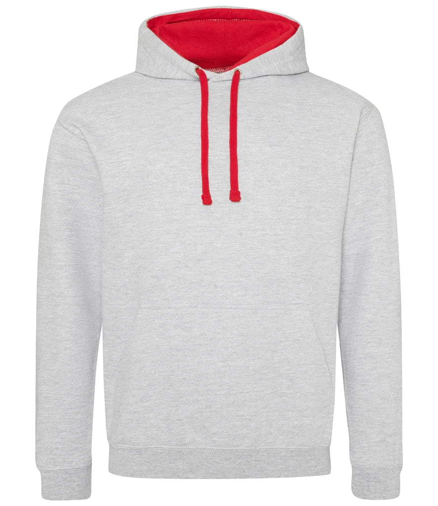 Heather Grey & Fire Red