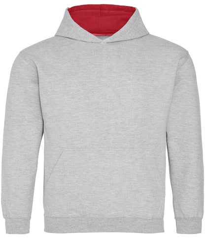 Heather Grey & Fire Red